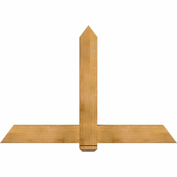 Ekena Millwork Eugene Rough Sawn Timber Gable Bracket, Western Red Cedar, 60"W x 40"H x 4"D x 6"F, 16/12 Pitch GBW060X40X0406EUG00RWR - main